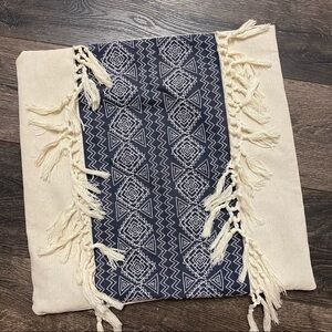 Boho fringe tribals print pillow cover 19x19